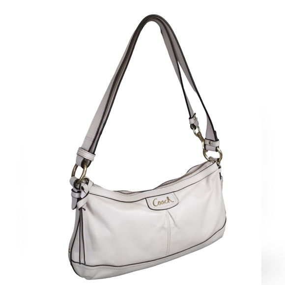 Coach Soft Leather Cream Crossbody/Shoulder Bag - Picture 13 of 15